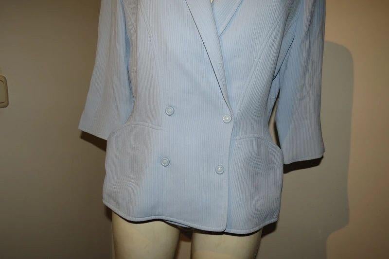 Thierry Mugler/ Mugler hemels blauwe vintage blazer FR 42, Kleding | Dames, Thierry Mugler, Maat 42/44 (L), Zo goed als nieuw