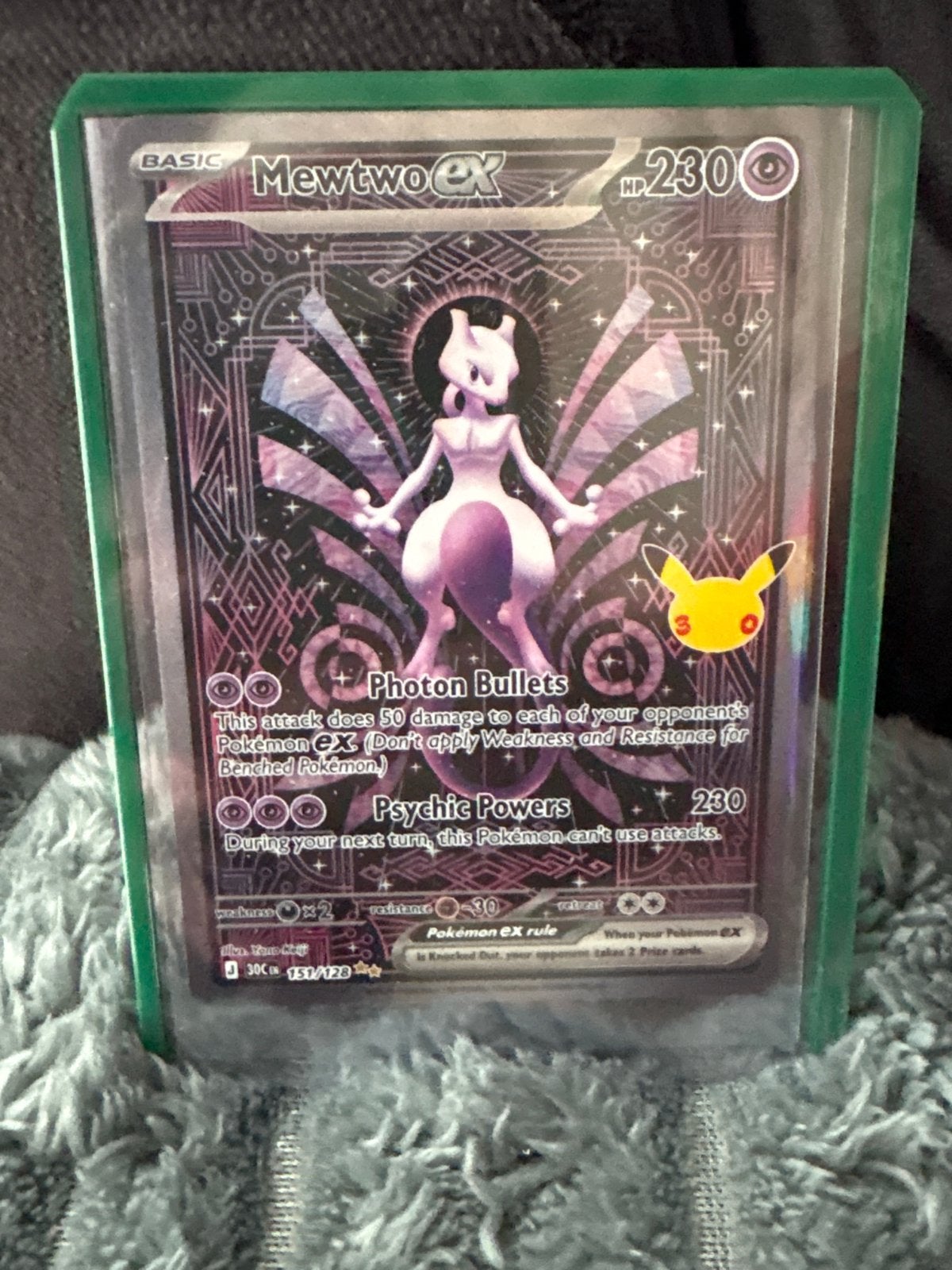 Mewtwo EX Celebrations Full Art Pokémon Kaart, Hobby en Vrije tijd, Ophalen of Verzenden, Nieuw, Losse kaart, Foil