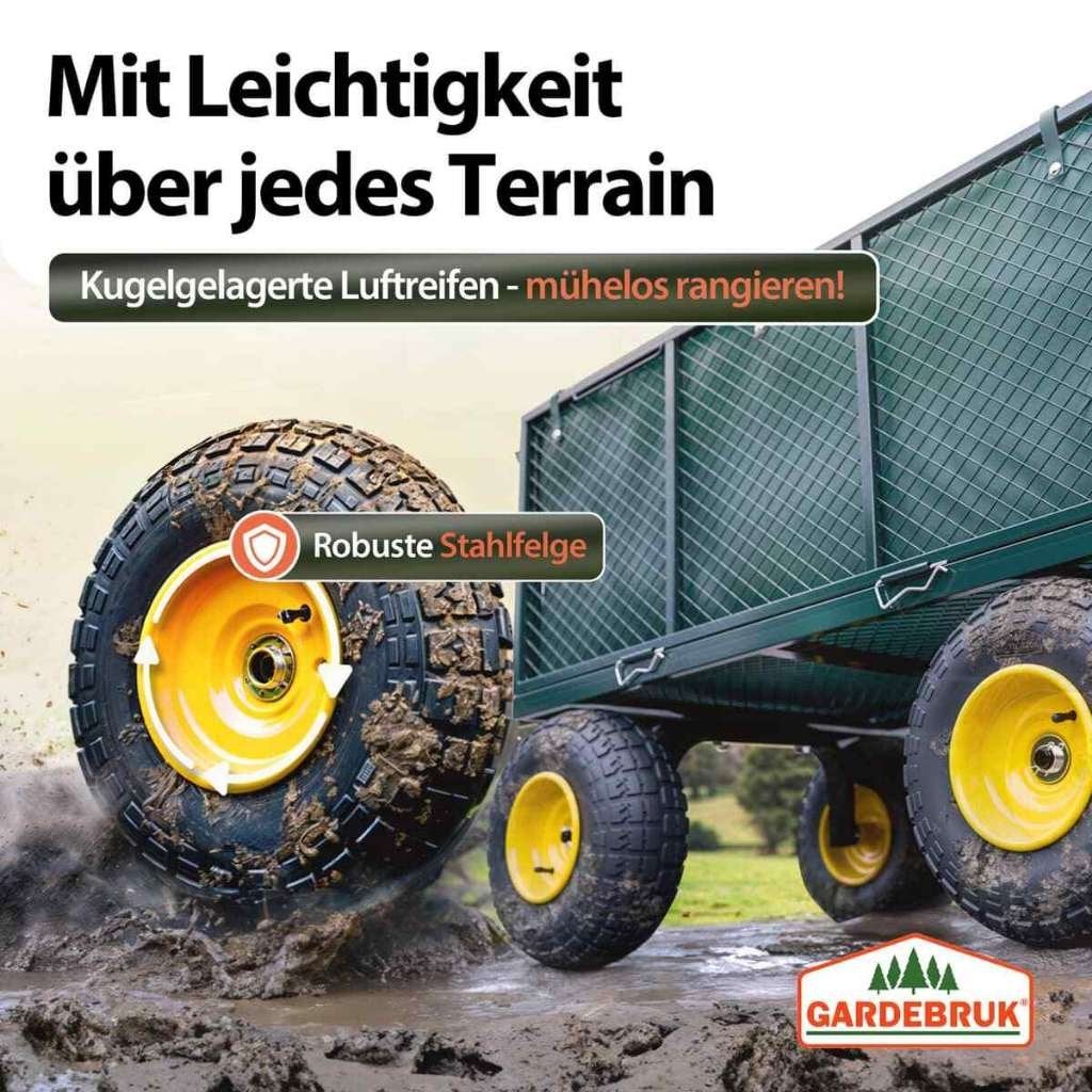 Bolderkar transportwagen groen 550 kg GRATIS BEZORGD!, Verzenden, Nieuw, Nvt, Nvt
