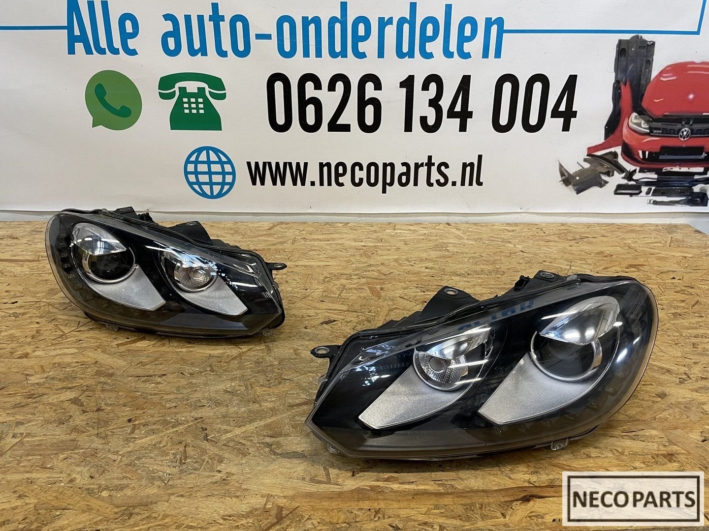 VW GOLF 6 XENON LED KOPLAMPEN COMPLEET SET, Gebruikt, -, Volkswagen, -
