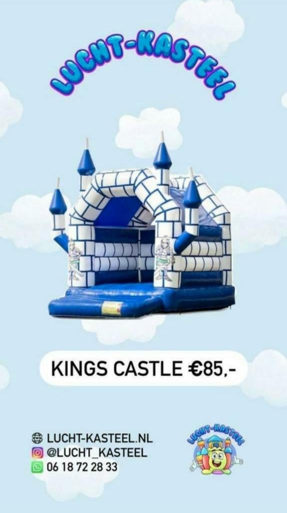 Springkussen huren verhuur feest kinderen luchtkasteel, Ophalen, Zo goed als nieuw, Verjaardag