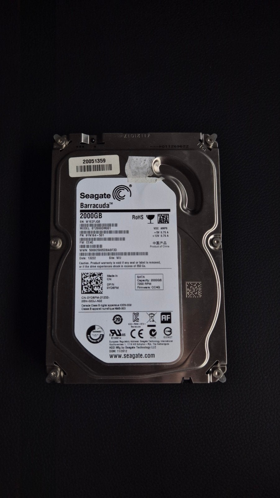 Seagate Barracuda 2TB HDD Opslag - Intern SATA Harde Schijf, Computers en Software, Harde schijven, Gebruikt, Ophalen of Verzenden
