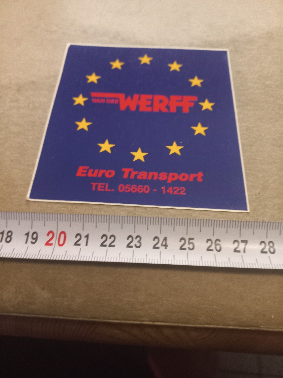 Sticker Van Der Werff Euro Transport, Ophalen of Verzenden