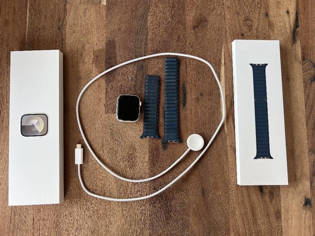 Apple Watch Series 9 (GPS) • 45‑mm kast, Ophalen, Gebruikt, Apple Watch ⌚️, Wit