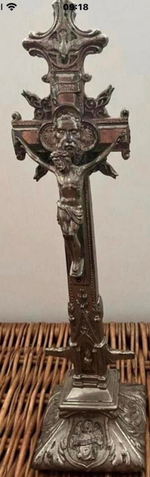 Crucifix antiek , 40 cm hoog ,mooi !!, Ophalen of Verzenden