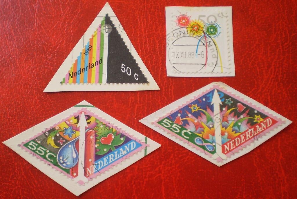 NL - 4x Kerstpostzegels / Decemberzegels 1988 / 1989 / 1993, Verzenden, Na 1940, Gestempeld