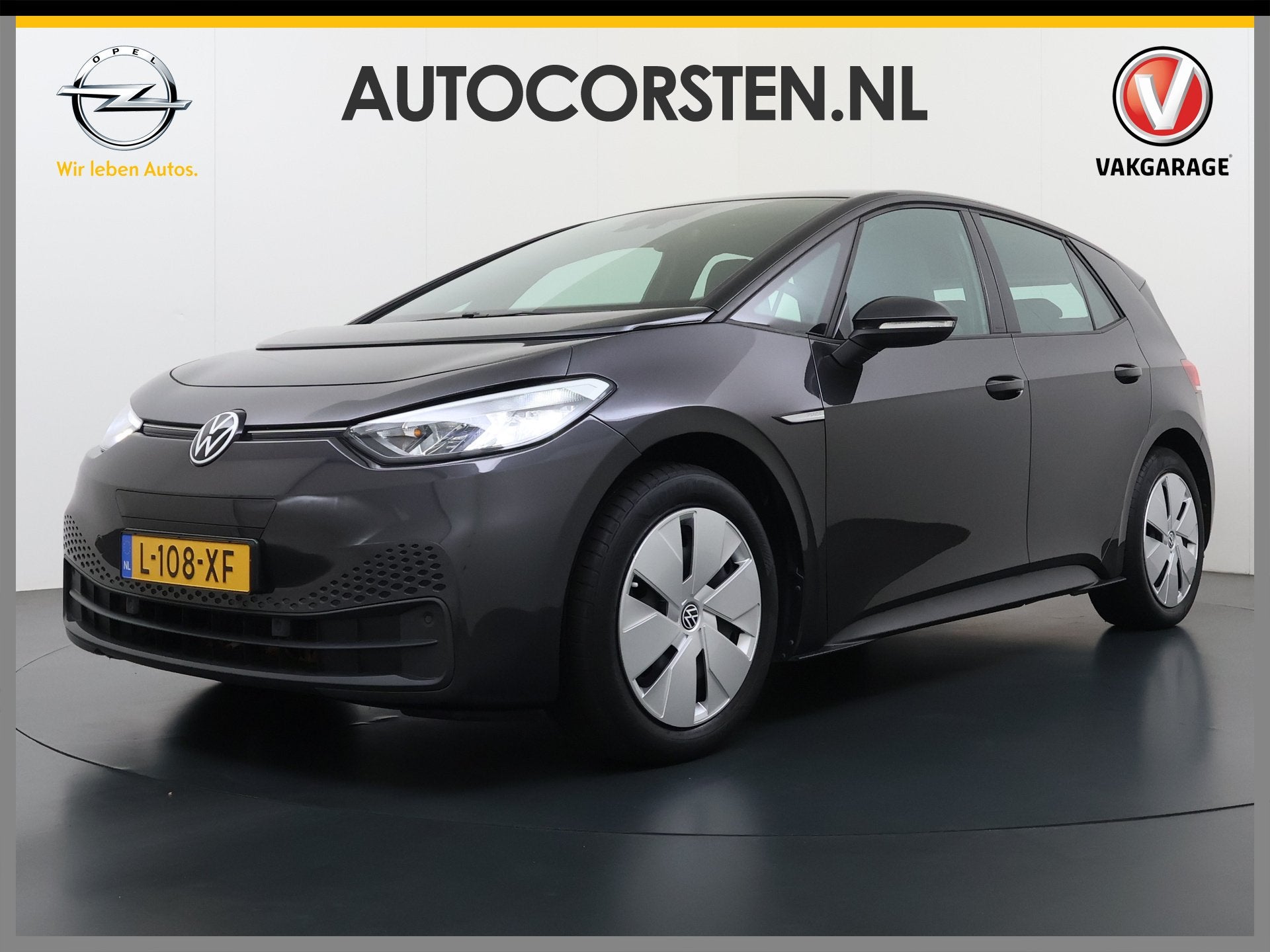 Volkswagen ID.3 Pure 45kWh SOH 92% Adap.Cruise Navi Ecc Appl, Automaat, Gebruikt, Zwart, 150 pk