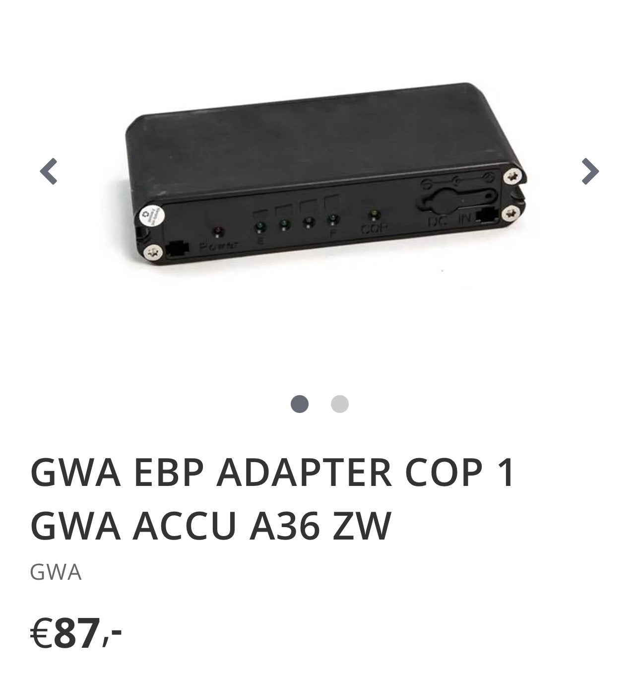 Gezocht: adapter Easi-A36 COP1 Babboe curve, Fietsen en Brommers, Gebruikt