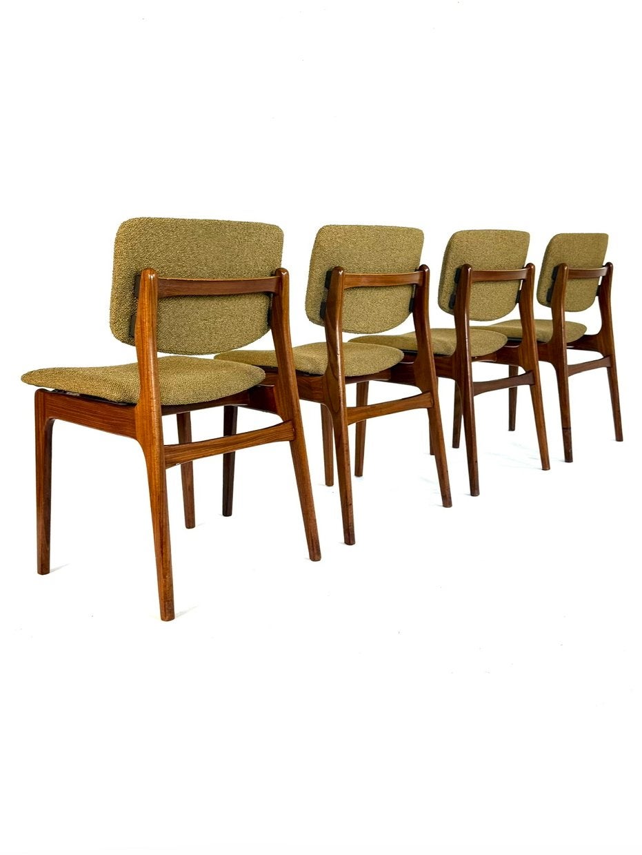 Diverse sets gerestaureerde Deense eetkamerstoelen ‘60, Huis en Inrichting, Ophalen of Verzenden, Zo goed als nieuw, Nvt, Metaal