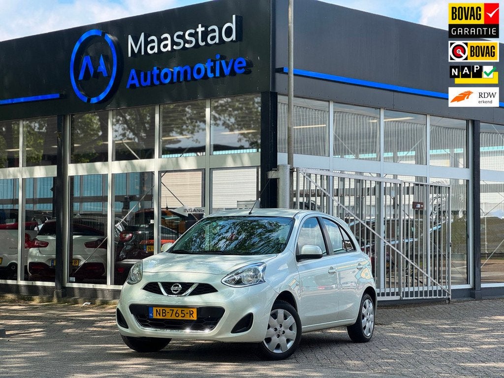 Nissan Micra 1.2 Acenta 2e eig lage kms 5drs airco parelmoer, Voorwielaandrijving, Stof, Gebruikt, 1198 cc