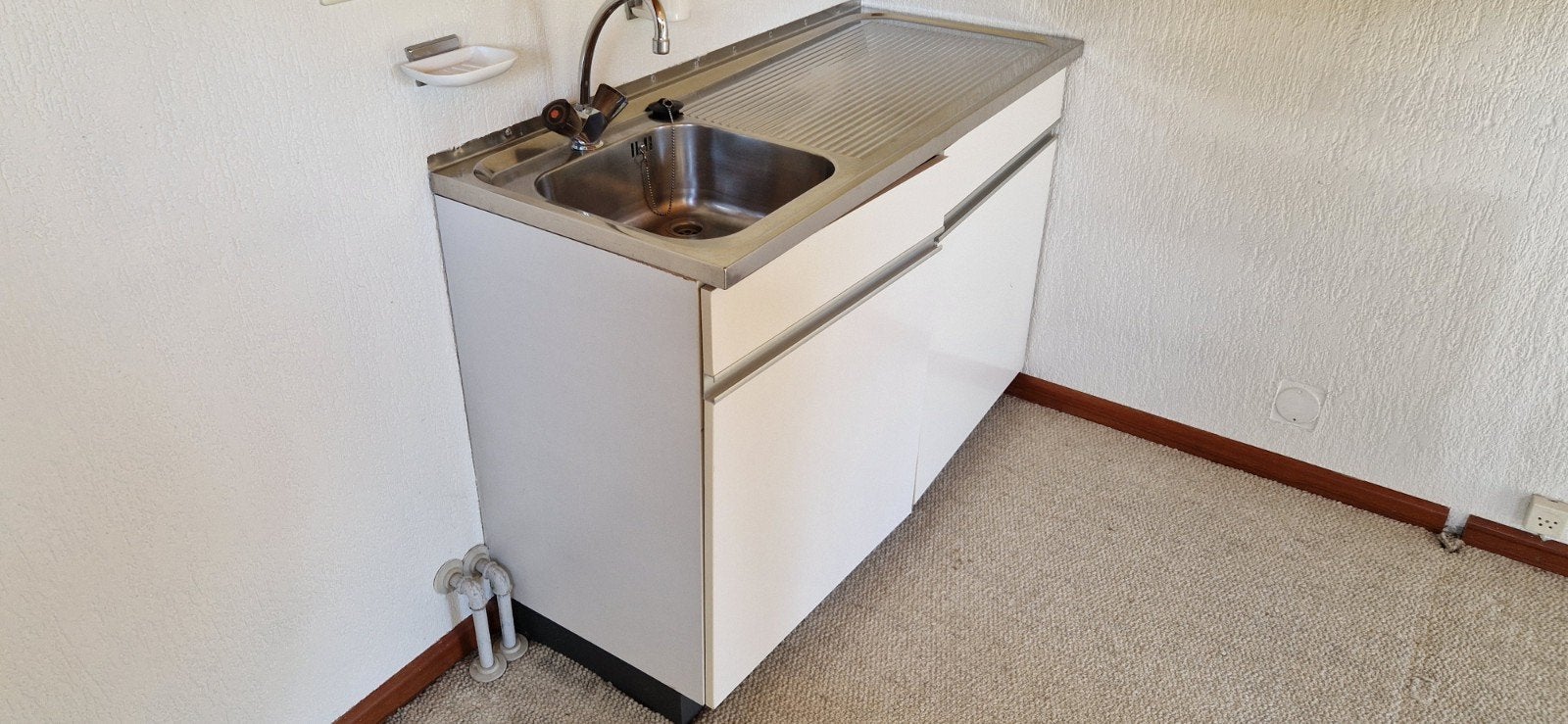 Keukenblok 120x50 cm  gratis, Ophalen, Gebruikt, Wit, Enkelwandige keuken