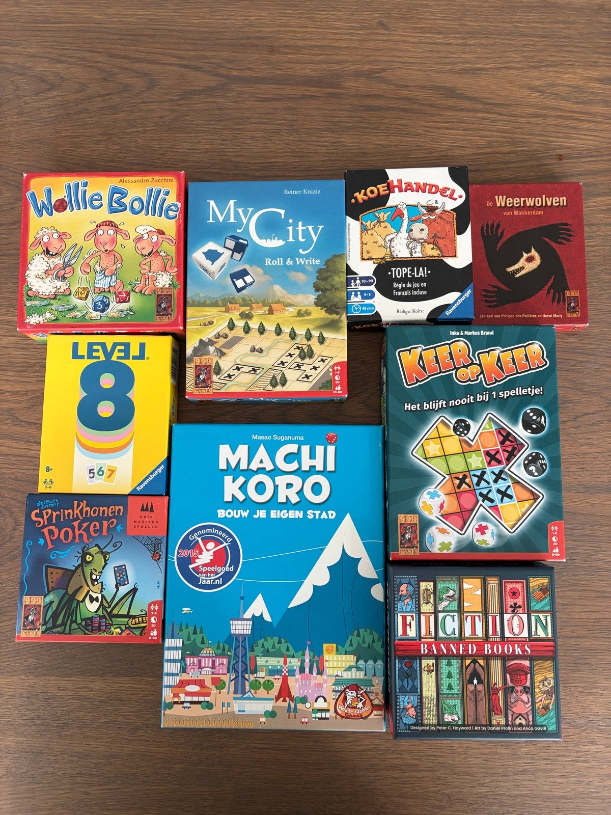 12 spellen: My City, Machi Koro, Keer op Keer en me, Een of twee spelers, Ophalen of Verzenden, Gebruikt