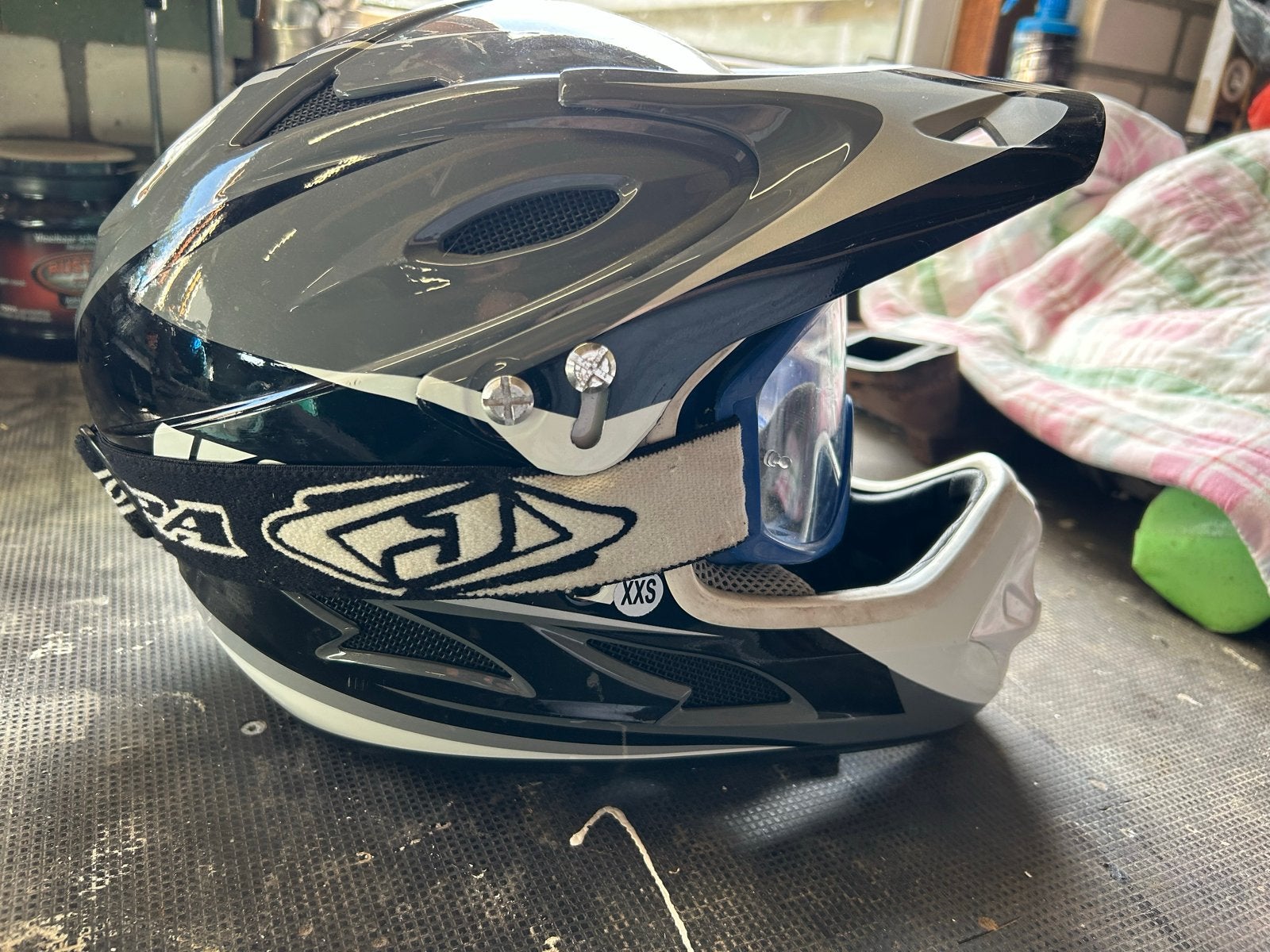 Kenny motorcrosshelm XXS met Jopa bril, Kinderen, Offroadhelm, Tweedehands, Ophalen