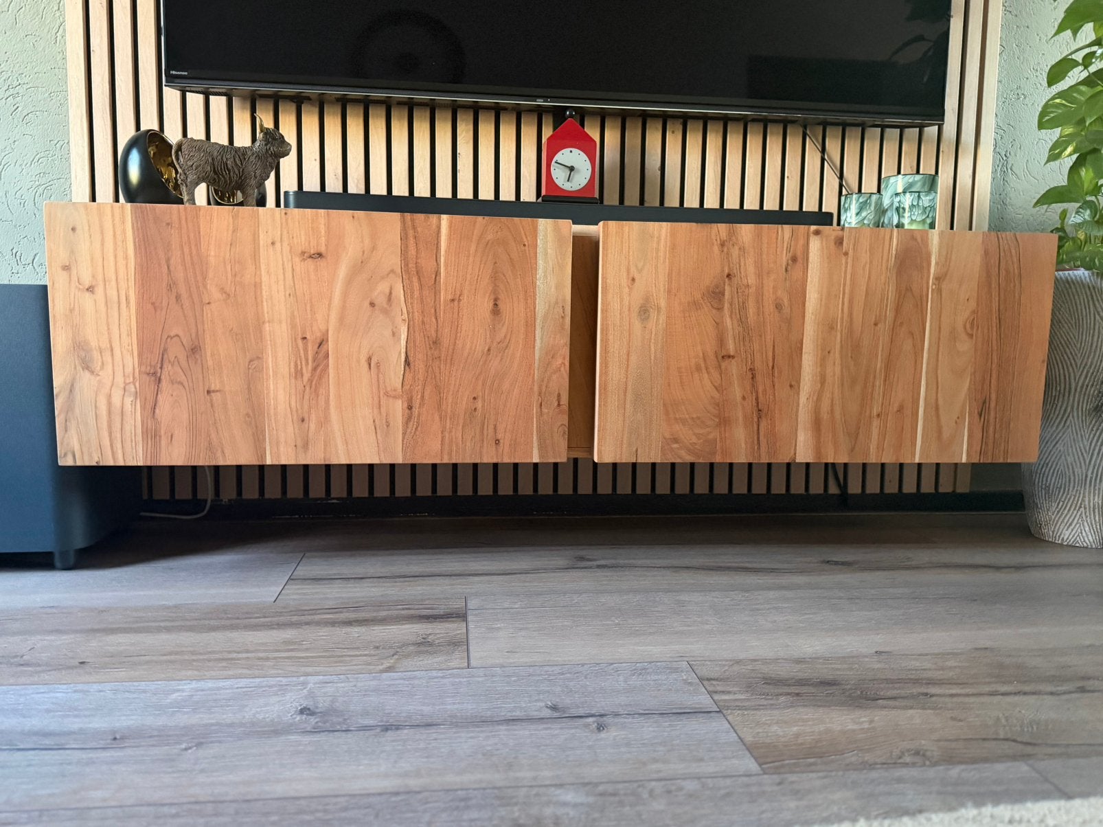 Tv meubel mangohout, Huis en Inrichting, Ophalen, 150 tot 200 cm, Zo goed als nieuw, Mango hout robuust