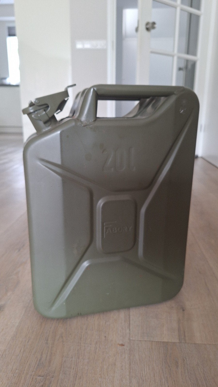 Jerrycan 20L - Olijfgroen - Vintage 1979, Ophalen, Gebruikt