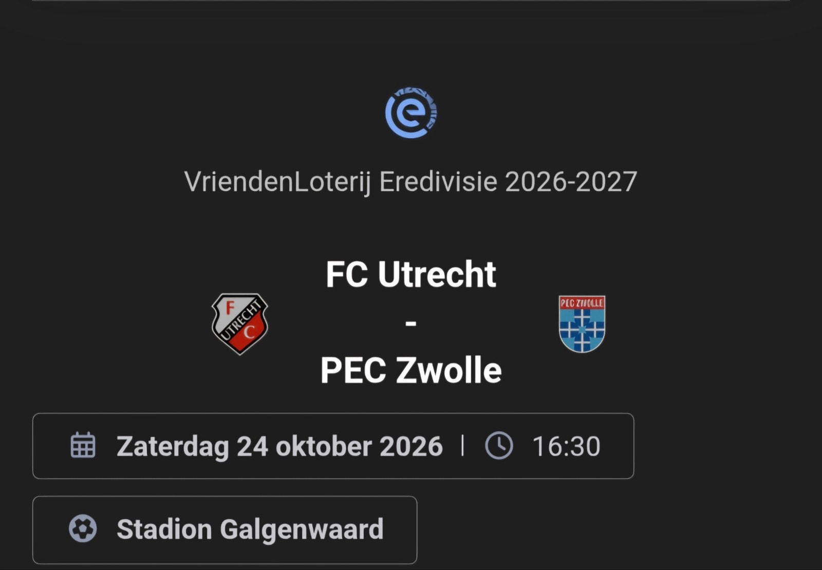 FC UTRECHT- PEC Zwolle, Twee personen