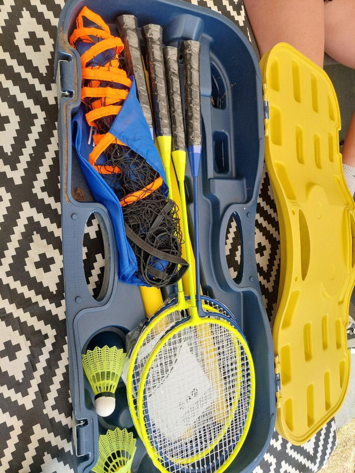 badminton net camping, Ophalen, Zo goed als nieuw, Racket(s)
