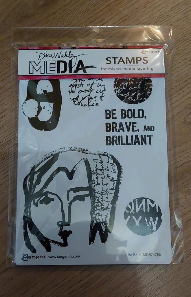 Ranger dina wakley media stamp - be bold MDR74786, nieuw, Ophalen of Verzenden, Nieuw, EZ-mounted stempel