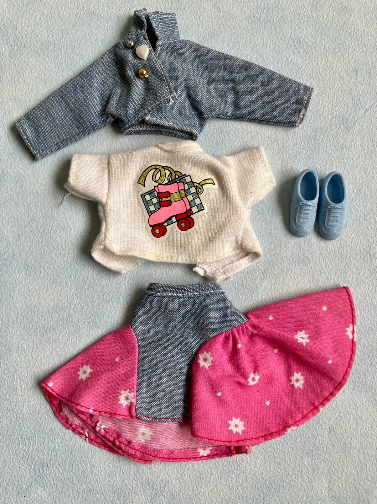 Vintage barbie kleding #9052 Skipper Cool Top Fashions 1989