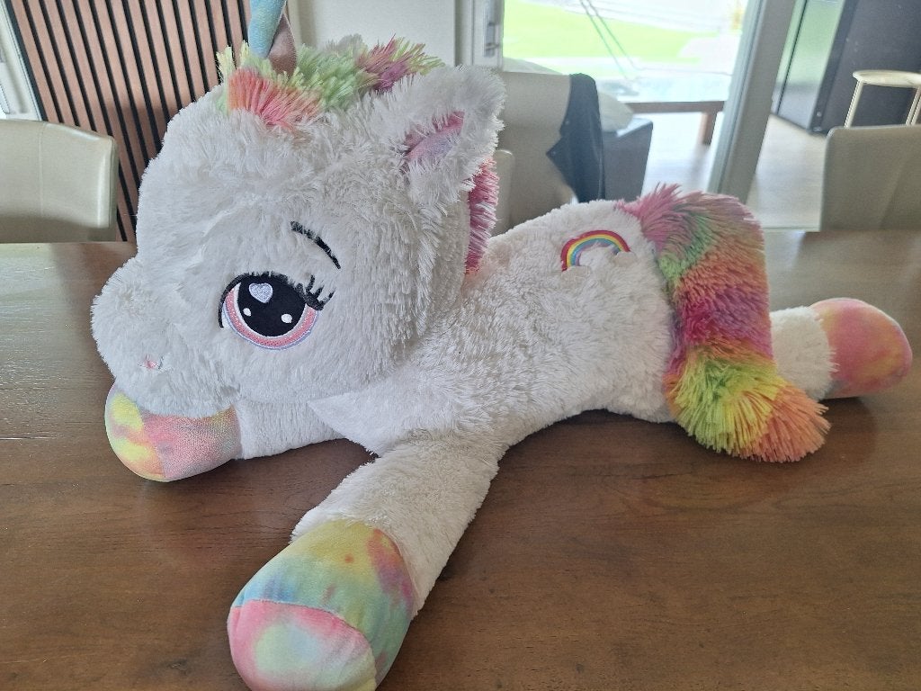 Unicorn knuffel groot, Paard, -, -, Ophalen of Verzenden