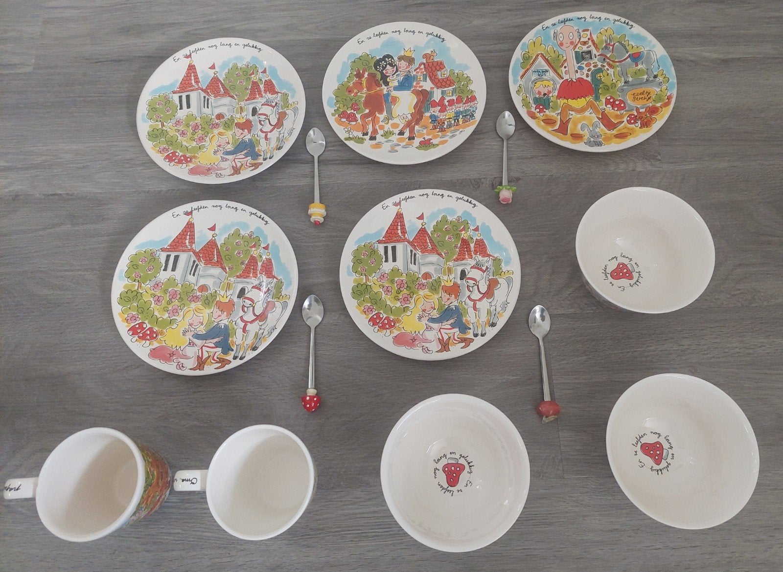 Efteling Blond Amsterdam Servies - Sprookjesbos Collectie, Ophalen, Gebruikt, Keramiek, Modern