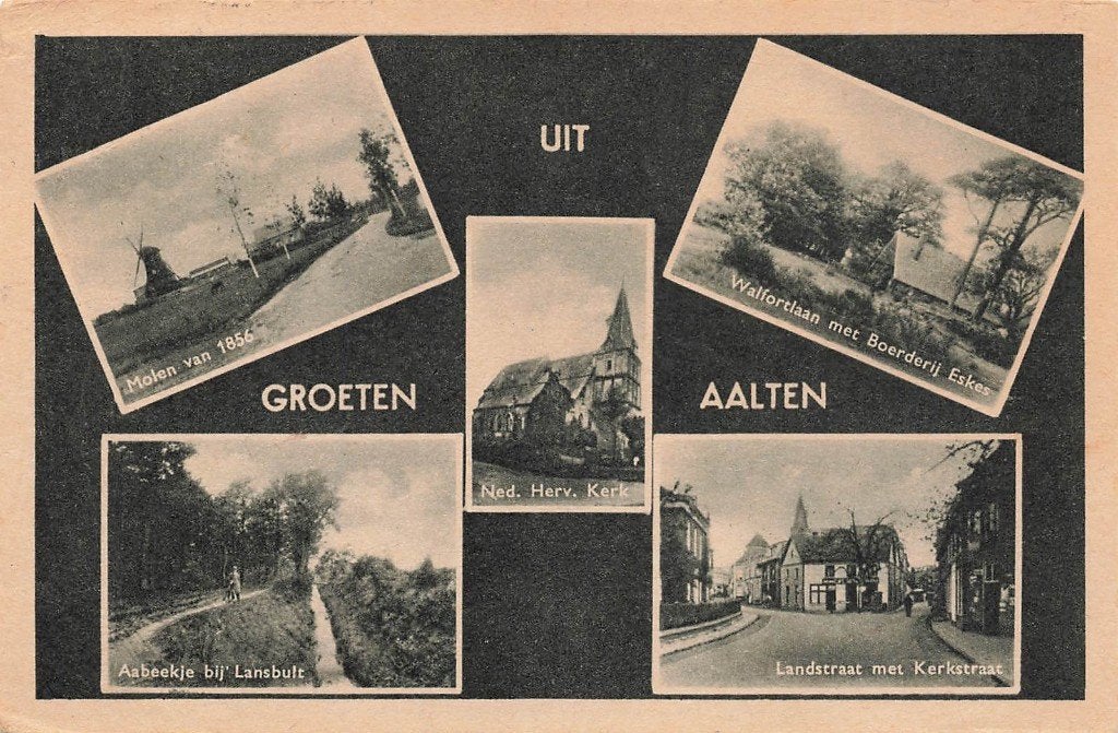 Groeten uit Aalten, Ophalen of Verzenden, 1940 tot 1960, Gelopen, Gelderland