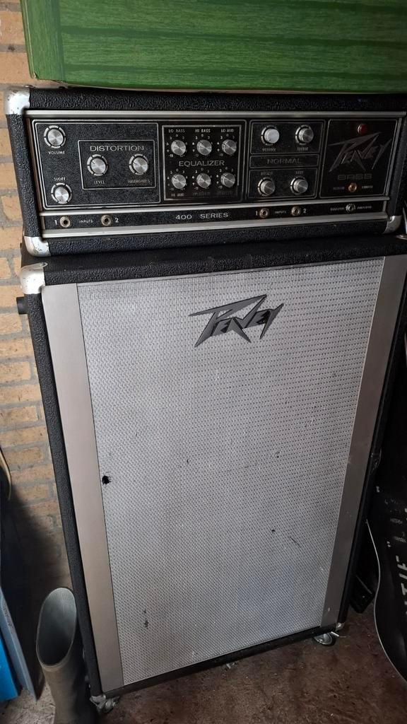 Vintage Peavey Bass Stack made in U.S.A. 2x15inch, 210 Watt, Ophalen, Gebruikt, Basgitaar, 100 watt of meer