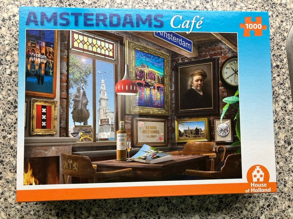 House of Holland Legpuzzel Amsterdams Café 1000 stukjes, Ophalen of Verzenden, 500 t/m 1500 stukjes, Nieuw, Legpuzzel