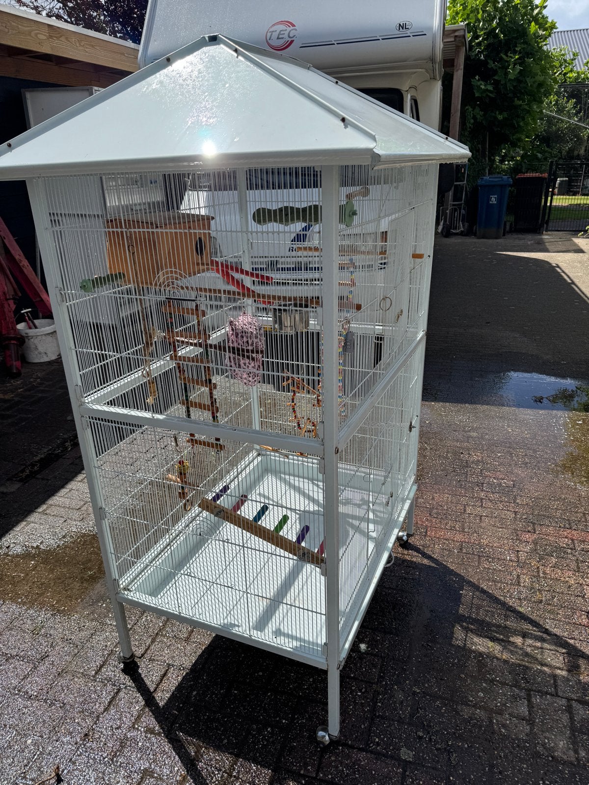 Flamingo Binnenvoliere gebruikt, Gebruikt, Birdtrade, Vogelkooi, Metaal