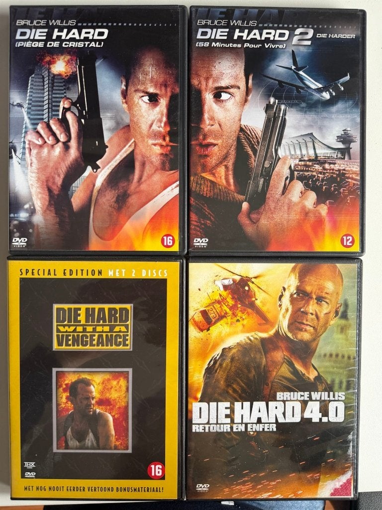 Die Hard 1-4 Collectie DVD | Actie 5=4, Vanaf 16 jaar, Ophalen of Verzenden, Zo goed als nieuw