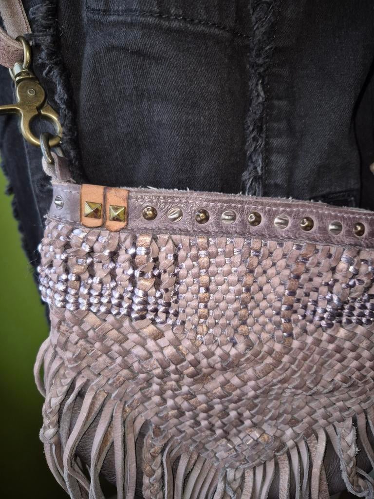 Desiderius nieuwe leren tas in hippie chic stijl, Ophalen of Verzenden, Nieuw, Overige merken, Leer