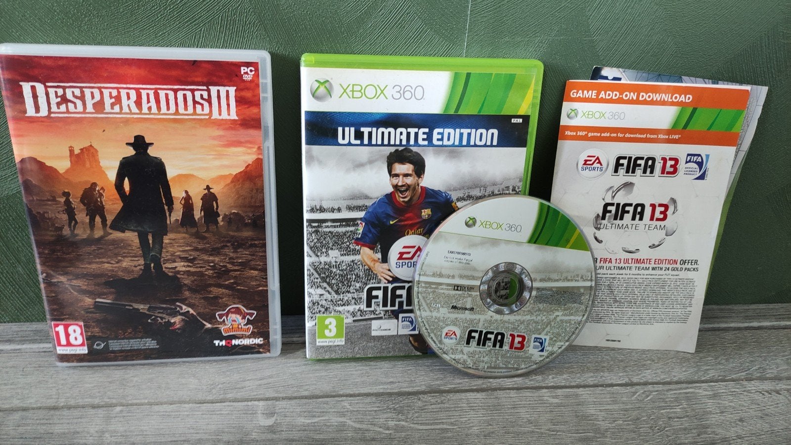 Fifa 13 ultimate edition xbox 360 en gratis desperados 3 pc, Spelcomputers en Games, Games | Xbox 360, Ophalen of Verzenden, Zo goed als nieuw