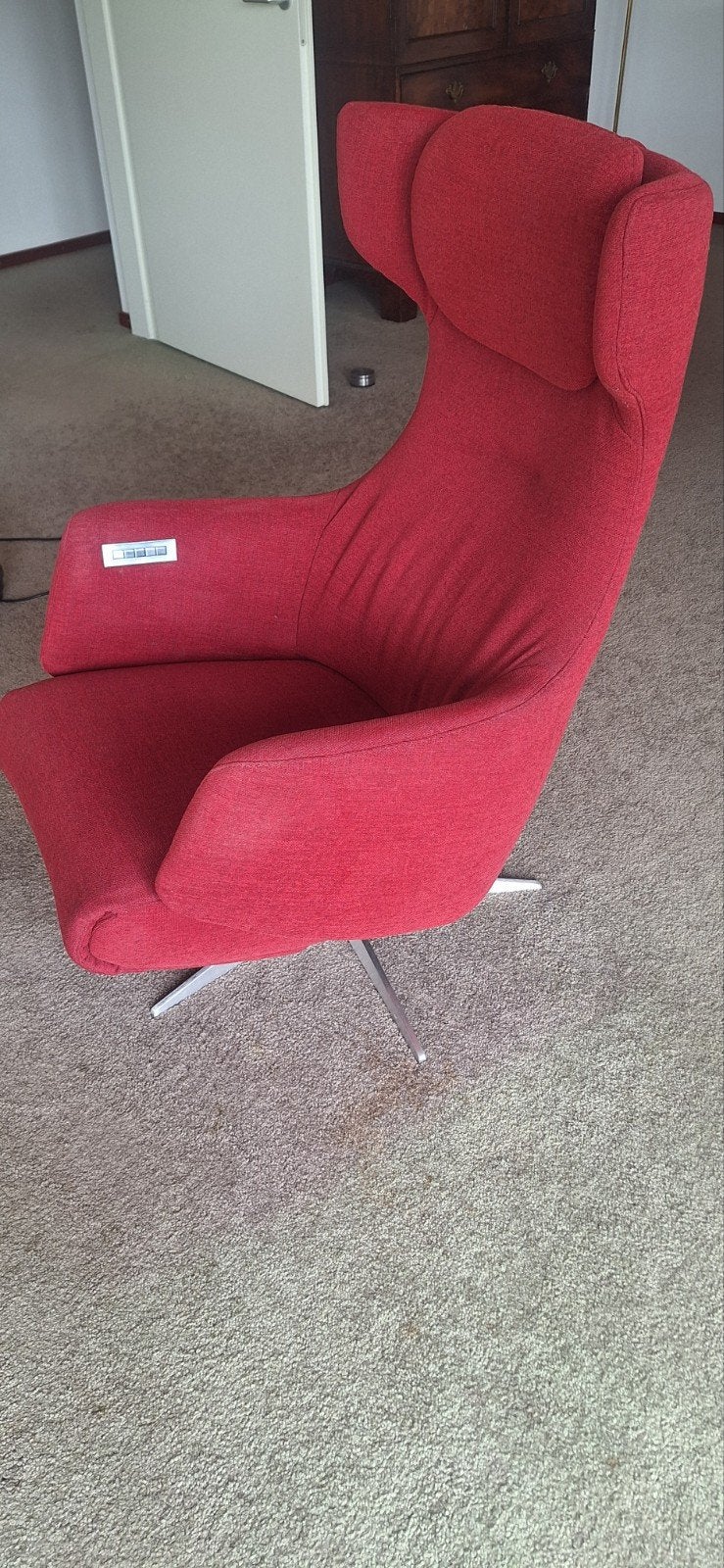 rode relaxfauteuil, Ophalen, Zo goed als nieuw, 75 tot 100 cm, 50 tot 75 cm