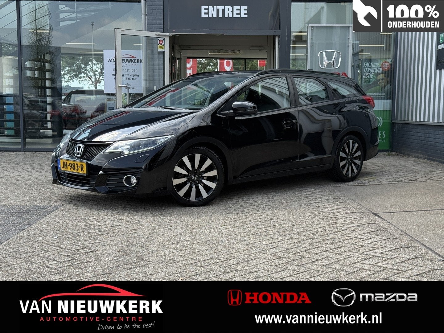HONDA Civic 1.8i Automaat Elegance | Camera | Clima | Trekha, Auto's, Honda, Dealer onderhouden, Gebruikt, 4 cilinders, Zwart