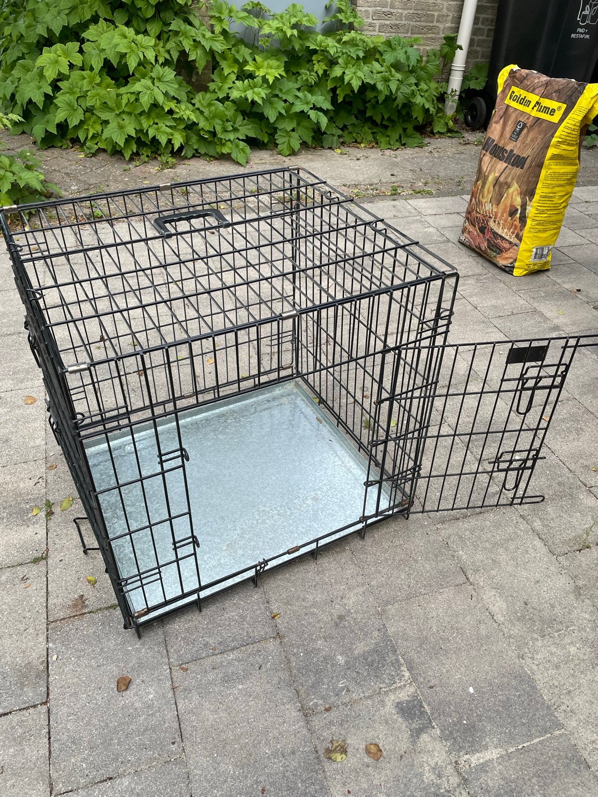 Zwarte hondenbench, Dieren en Toebehoren, Ophalen, Gebruikt