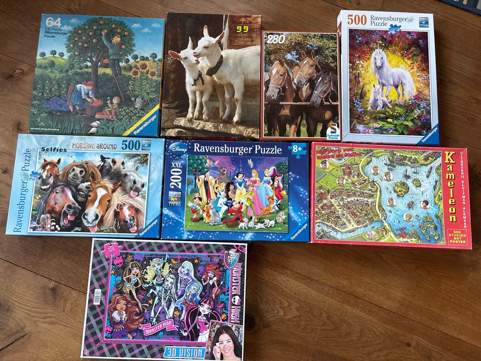 Diverse Ravensburger en andere Puzzels - Verschillende Aanta, Ophalen of Verzenden, Meer dan 50 stukjes, Gebruikt, 6 jaar of ouder
