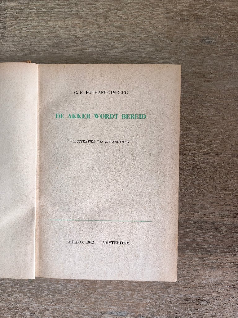 5037 de akker wordt bereid - c e pothast-gimberg uit 1942, Verzenden