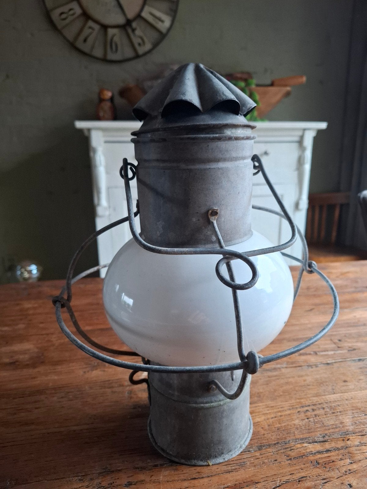 Antieke scheepslamp / lantaarn, Ophalen of Verzenden