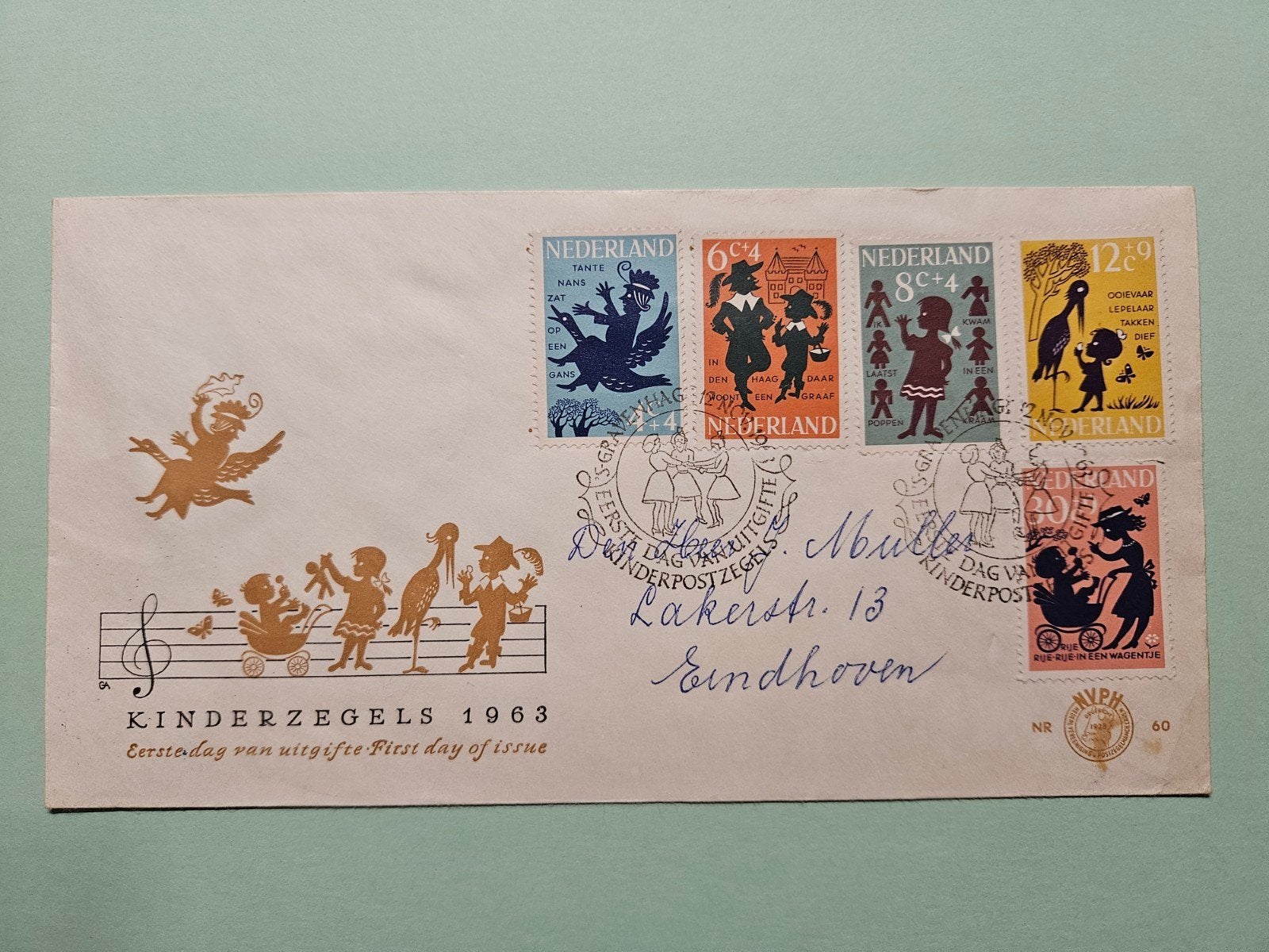 30) kinderpostzegels 1963, Postzegels en Munten, Ophalen of Verzenden, Beschreven, Nederland