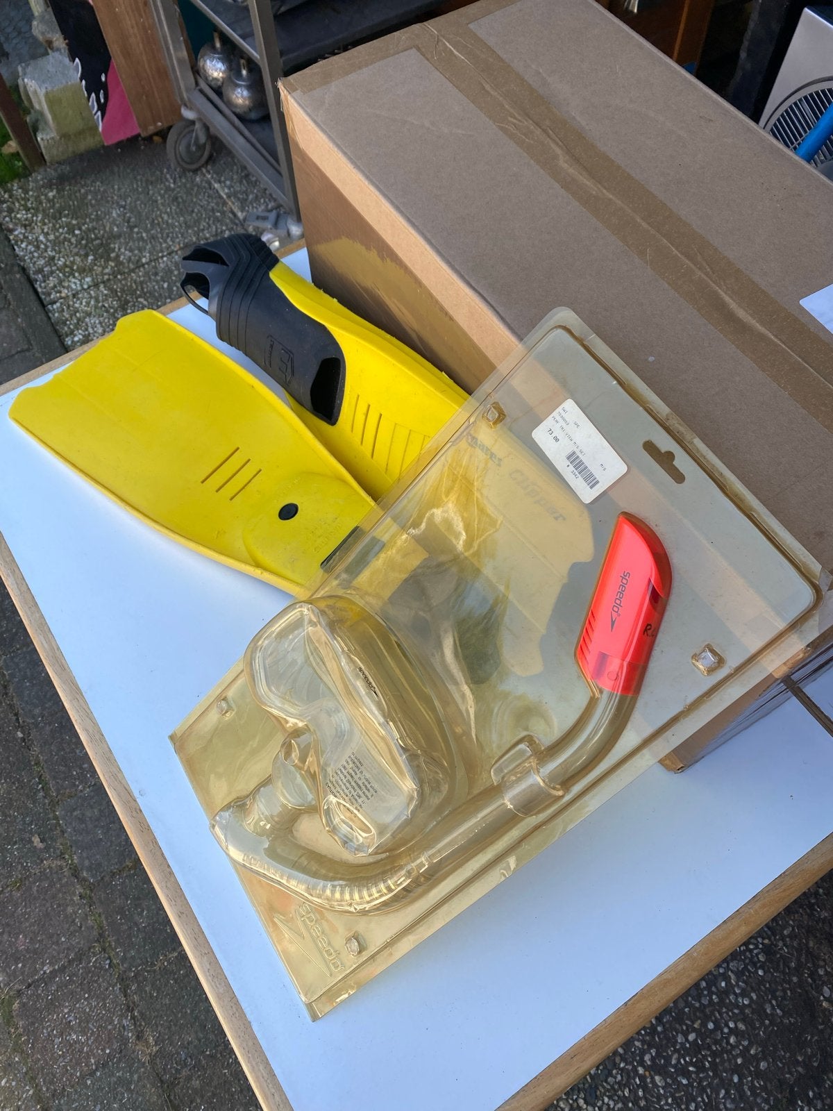 Speedo Duikbril, Snorkel en Zwemvliezen Set, Ophalen of Verzenden, Gebruikt, Duikbril of Snorkel