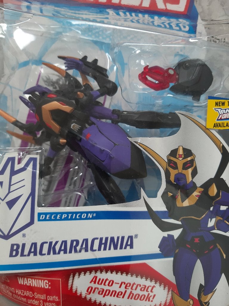 Transformers Animated Blackarachnia in doos 100%, Verzamelen, Transformers, Overige generaties, Ophalen of Verzenden, Zo goed als nieuw