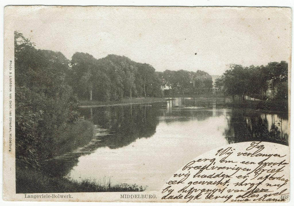 Middelburg – Langeviele-Bolwerk. Gelopen Brussel 190x., Ophalen of Verzenden, Voor 1920, Gelopen, Zeeland