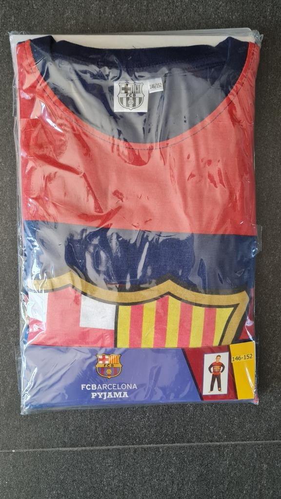 FC Barcelona Pyjama - Maat 146/152, Ophalen of Verzenden, Nieuw, Maat 146