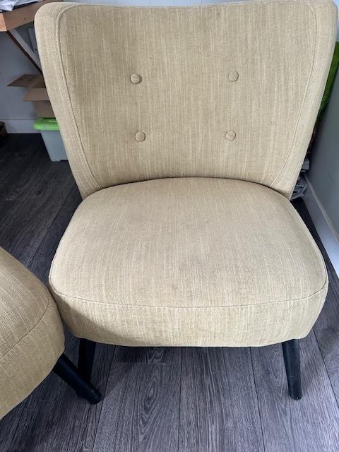 fauteuil stoelen 2 stuks groen, Huis en Inrichting, Fauteuils, Ophalen, Gebruikt, Minder dan 75 cm, Stof