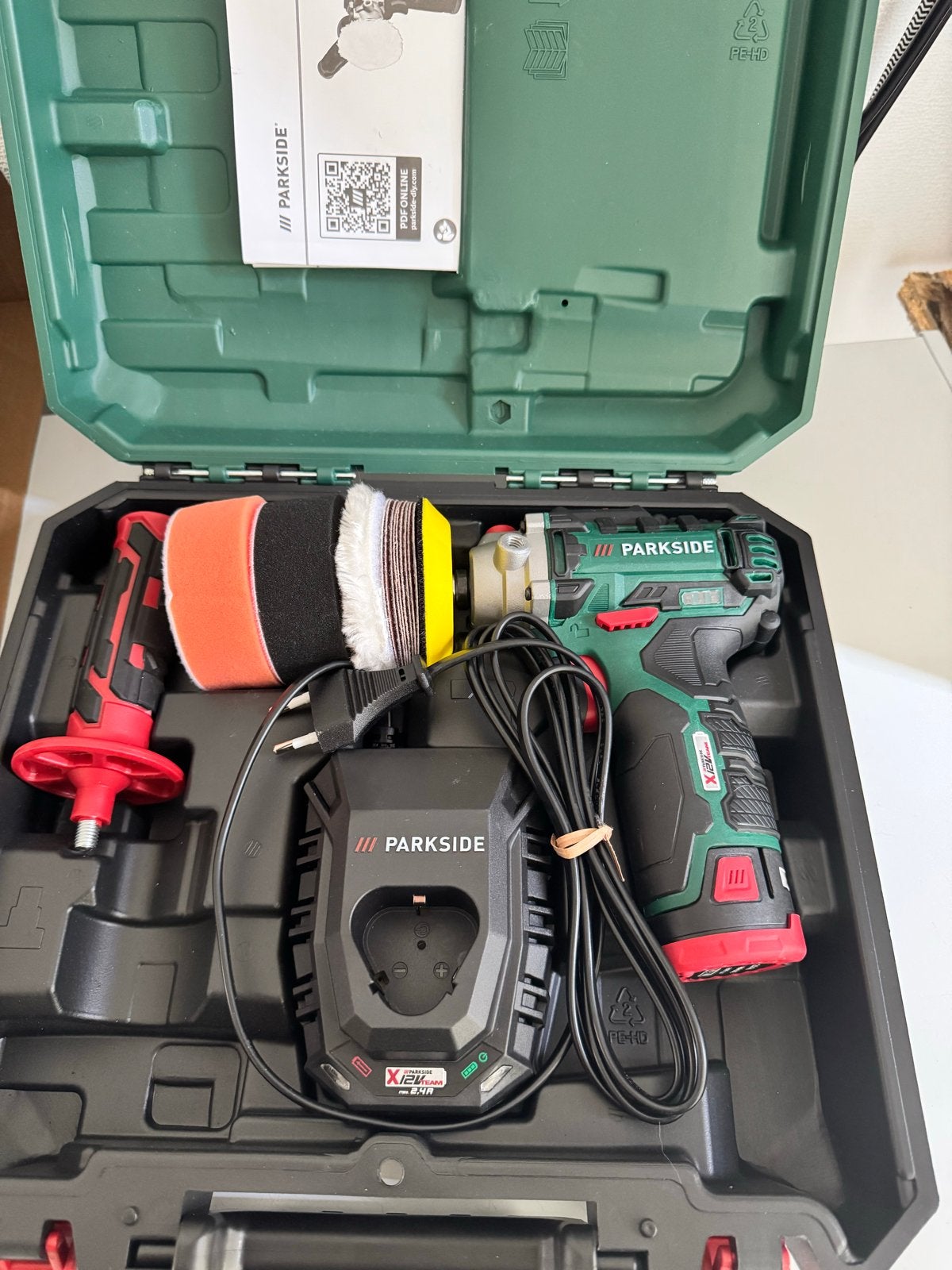 Parkside 12V Accu Polijst-/Schuurmachine Nieuw, Doe-het-zelf en Verbouw, Ophalen of Verzenden, Nieuw, Minder dan 600 watt, Overige typen