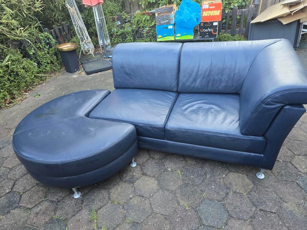 Comfortabel bankstel met ronde chaise longue, Huis en Inrichting, Banken | Bankstellen, Gebruikt, 100 tot 125 cm, Hoekbank, Driepersoons