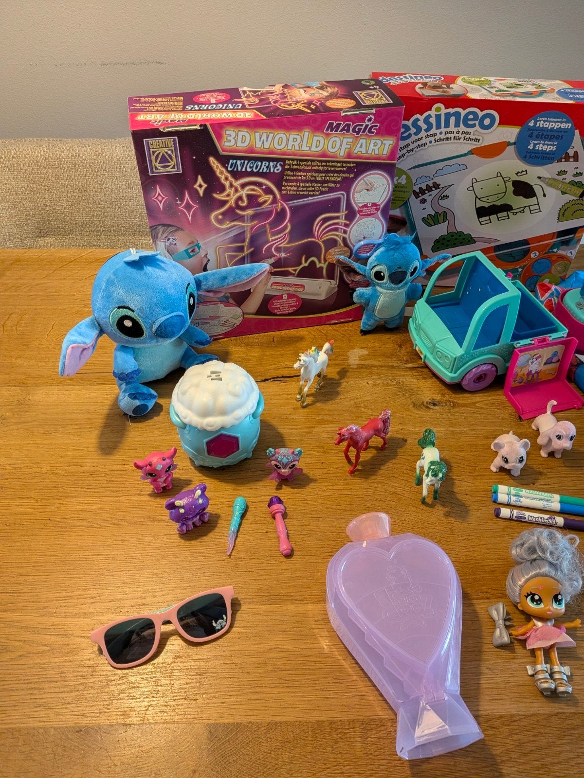 Speelpakket meiden: Stitch, Washimals, Schleich, Magic Mixie, Ophalen of Verzenden, Gebruikt, Meisje