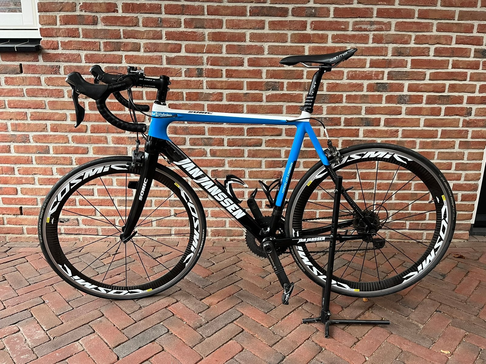 Jan Janssen Sonic Carbon – Mavic Cosmic Carbon – Maat 56, Fietsen en Brommers, Gebruikt, Carbon, Heren, Meer dan 20 versnellingen