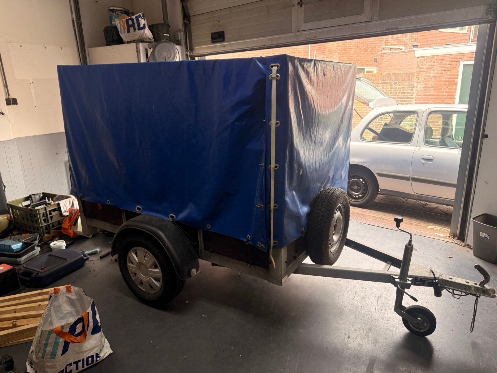 Aanhanger Stema 01 750kg met huif aluminium, Ophalen, Gebruikt, Stema, Stema