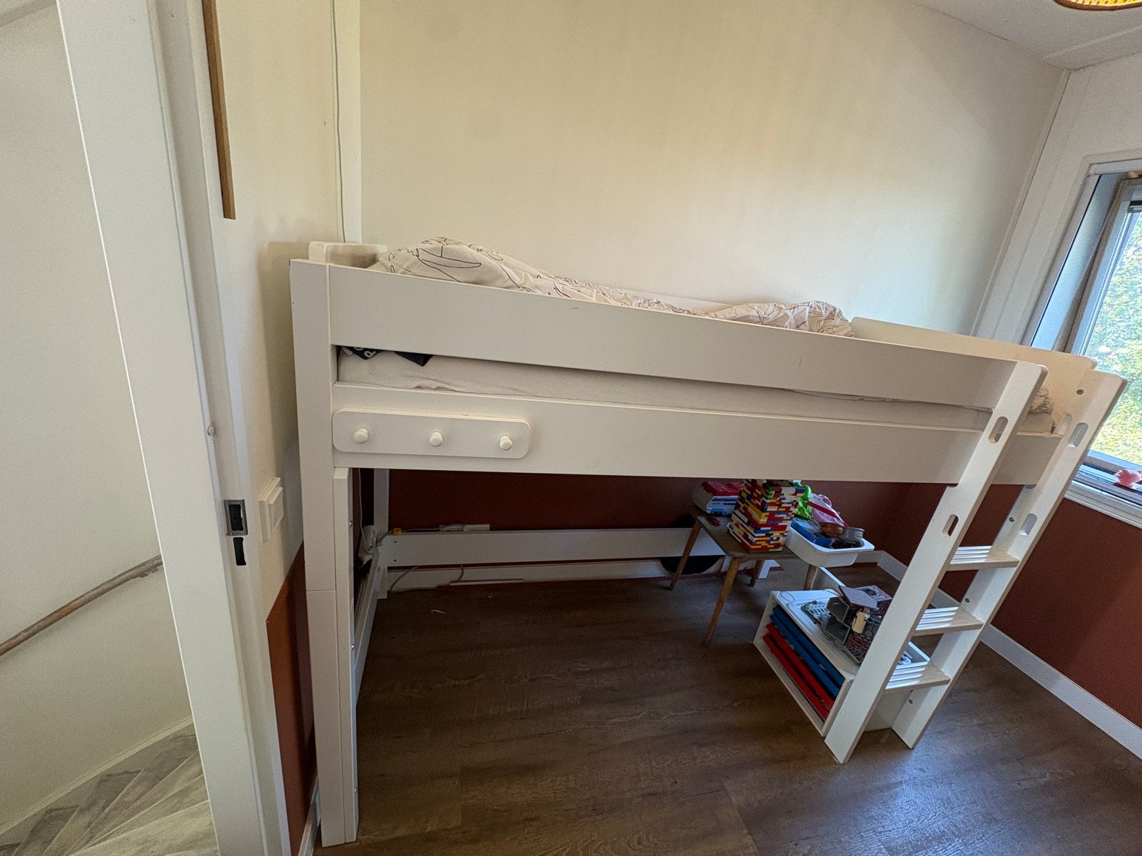 Bopita Hoogslaper - Wit, inclusief lattenbodem, Ophalen, Gebruikt, Eenpersoons, 160 tot 180 cm